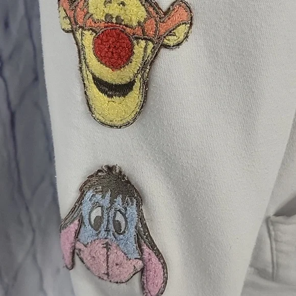 Disney White Hoodie with Winnie the Pooh and Friends Medium - Picture 6 of 12